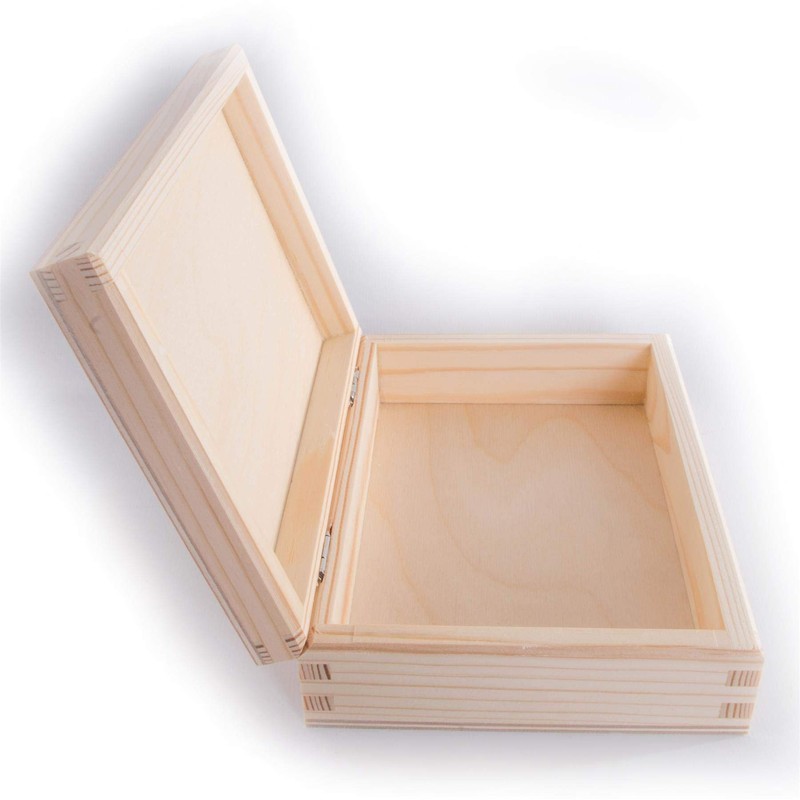 Small Rectangular Wooden Box with Lid | 17.5 x 13.5