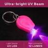 RaySoar 100 Pack Mini UV LED Keychain Flashlight, 395nm Ultraviolet