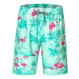 APTRO Men's Swim Trunks Quick Dry Swim Shorts Bathing Suit Board Shorts HW020 Flamingo L