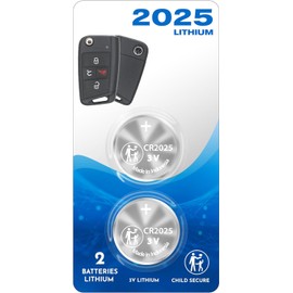 (2 Pack) Remote Key Fob Battery CR2025 OEM (Bundle W. Tool) CR2025 2025 fits case Shell Cover led fits Faraday Pouch for Volkswagen VW Flip 2015-2021 Atlas GTI Golf AllTrack R SportWagen e-Golf Jetta