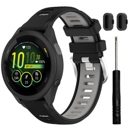 TopPerfekt Sport Bands Compatible with Garmin Forerunner 265S / 255S music/Venu 3S / Forerunner255S / Venu 2S Watch Band, Adjustable Silicone Sports Strap Replacement Band for Men Women (18mm)