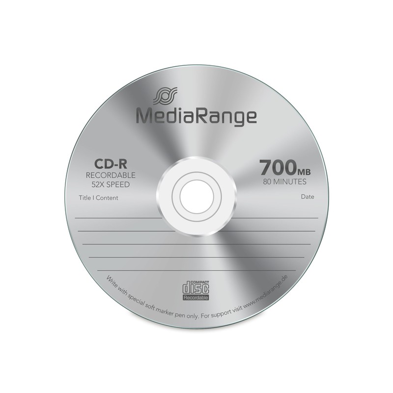 MEDIARANGE MR207 CD-R Blank Discs (52x Speed, 700 MB, Spindle