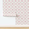 Peel & Stick Wallpaper Swatch - Pink Bow,Ribbon Trellis,Pastel Baby