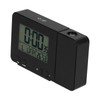 Black Projection Clock with Time Temperature LCD Screen USB Charging