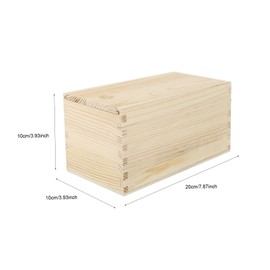 Vaguelly 2Pcs Wooden Sliding Storage Boxes Multi Function Cases for Home Office and Party Organization Packaging Containers Natural Color