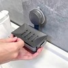 Suction Cup Soap Dish for Shower，Soap and Sponge Holder for