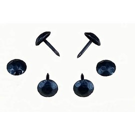 Small Clavos, Round, 7/16 inch Diameter, Hammered, Matte Black Finish (50 Pack)