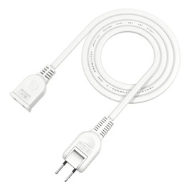 AKIRARI Power Extension Cord, Power Strip, 1 Outlet, Clean Wiring, 15A, 1500W, Choose from 0.3 to 32.8 ft (0.1 - 10 m), Cold Resistant, Heat-Resistant, Tracking, Fire Prevention, Insulated Cap,