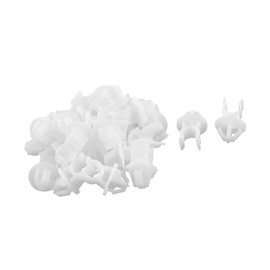 A ABSOPRO Car Auto Hood Prop Rod Support Holder Clip White (Set of 30)