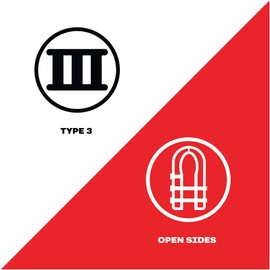 Yukon Charlie's Sport Paddle Life Vest, Carbon/Light Blue, Large/XL (VM-002R)