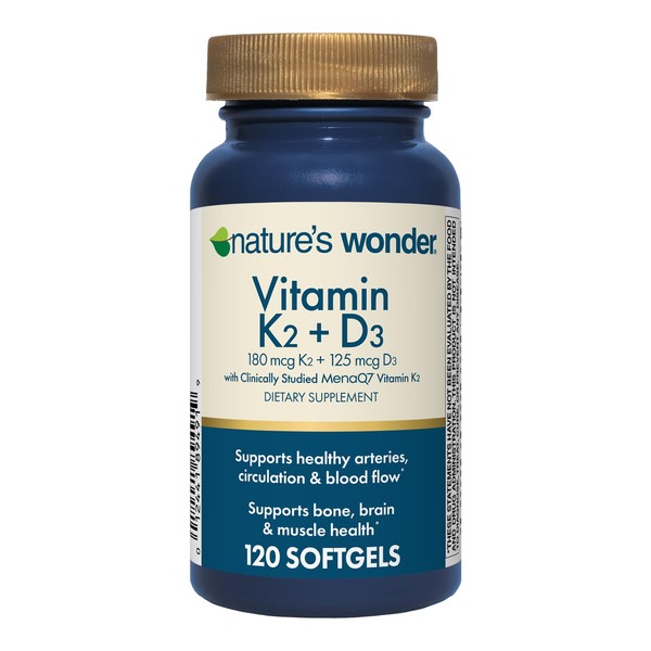 Nature's Wonder Nature's Wonder Vitamin K2 + D3 with MenaQ7