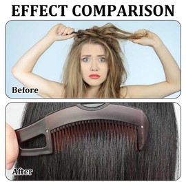 4 PCS Massage Dandruff Comb Remover,2 Brown Hollow Tooth Comb with 2 Orange Scalp Brush,Fine Tooth Comb for Dandruff,Easy to Clean,for Dandruff Removal and Tangled Hair