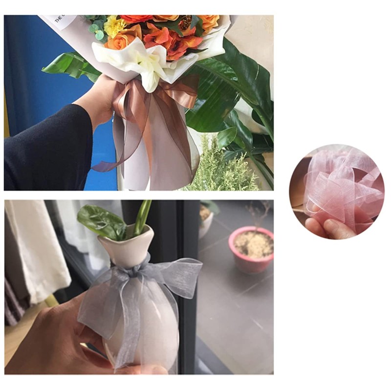 FYdxeud Sheer Organza Ribbon for Gift Wrapping, Craft, Hair Bow,