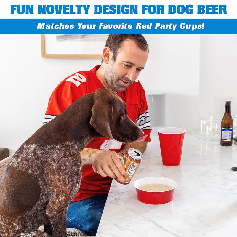 Party Dog Disposable Red Cup Style Pet Food Bowls for