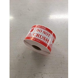 BESTeck 500 2" x 3" Fragile DO NOT CRUSH Handle With Care Stickers Glossy Surface Self Adhesive Labels 500 Per Roll