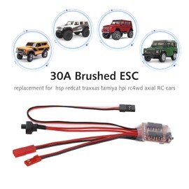 30A Blush ESC, Funien RC Car 30A ESC Brushed Forward Reverse Brake Dual Way ESC Motor Speed Controller 130 130 260 Motor 1/16 1/18 1/24 Carb Tank 2 Pcs