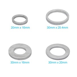 Toolstar Reducing Ring for Circular Saw Blades, Saw Blades, Drill Bushings, Saw Reduction Rings, Bushing Discs, Saw Blade Spacers (3 Pack) Silver