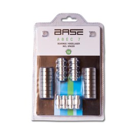 BASE ABEC 7 Ball Bearings Including Spacer, Pack of 16, Ideal for Inline Skates, Skateboards and Scooters