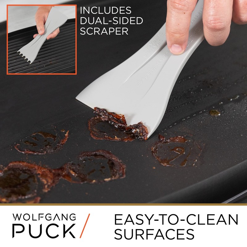 Wolfgang Puck XL Reversible Grill Griddle, Oversized Removable Cooking Plate,
