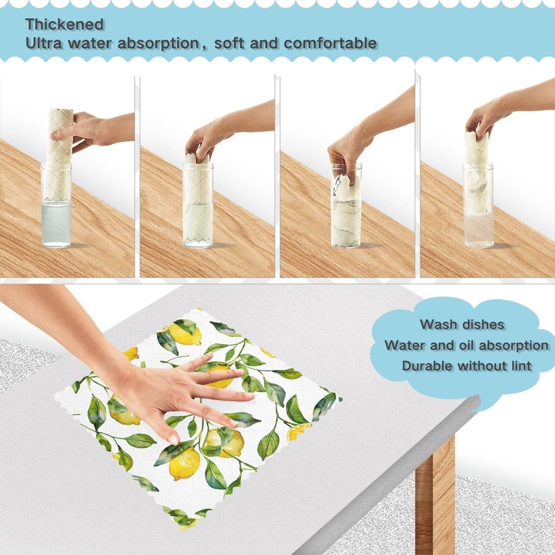 Senya - Juego de 6 paños de cocina con estampado
