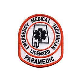 Alabama Paramedic Embroidered Patch Emergency Medical Technician Medic AL EMT - F 143