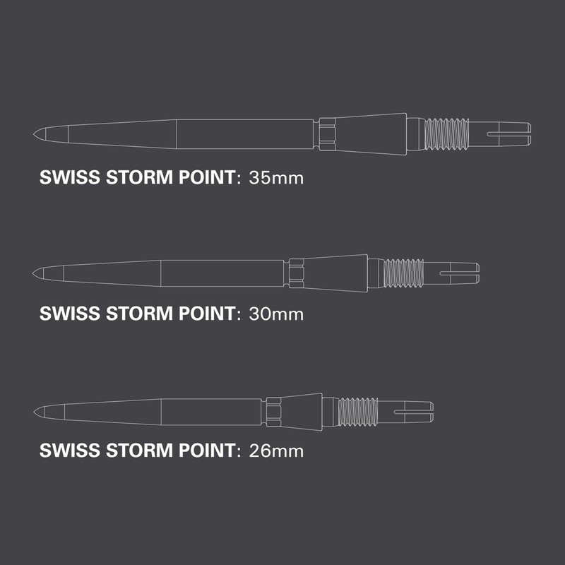 TARGET Darts Swiss Point Storm Gold 26mm Darts Points
