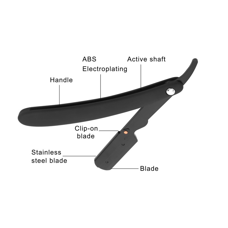 Men's Straight Edge Razor Stainless Steel Manual Razor for Barber