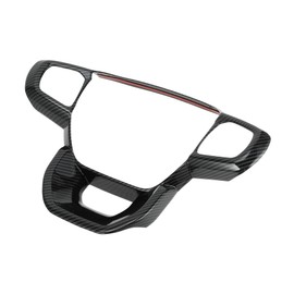 REPAIROCK 1 Pc Steering Wheel Cover Trims for Ford for Ranger 2023-2024 Steering Wheel Panel Decor Sticker Carbon Fiber Pattern ABS Black