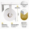 STYLWARE 2 Shelve Toilet Paper Holder with Natural Marble Shelf,