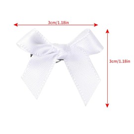 88flix Hair Pins Bows Hair Clips Set of 8 Ballet Style Hair Barrette Bowknot Recital Wedding Hair Barrette (White)