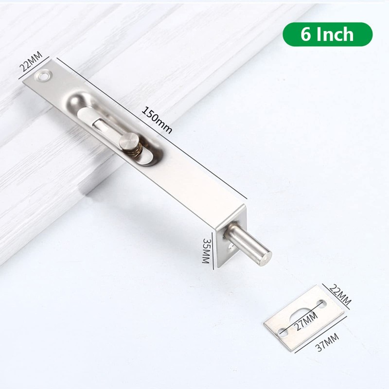 6 Inch Stainless Steel Concealed Door Lock Flush Slide Latch