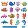 32Pcs Mini Fish Balloons Clownfish Shark Fish Dolphin Hippocampus Crab