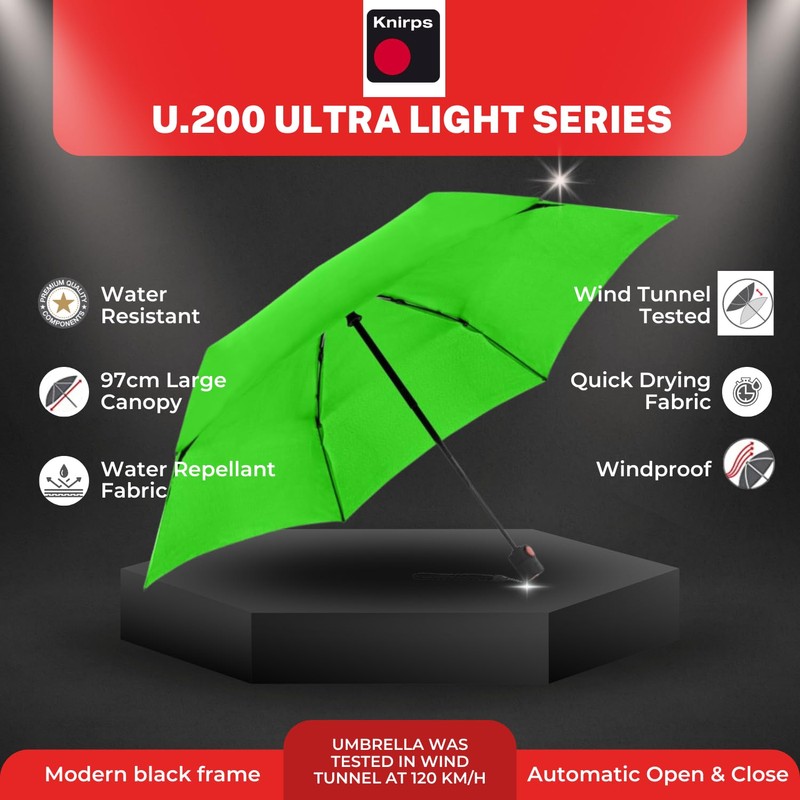 Knirps Ultra U.200 Medium Duomatic Pocket Umbrella - Automatic Open/Close