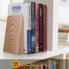 DRELIFAM Ash Wood Book Ends Heavy Duty Handmade Book Ends