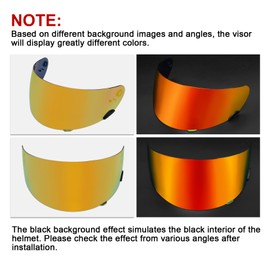 PSLER Qualifier Visor- Qualifier Helmet Visor Motorcycle Face Shield Accessories Replacement for Bell Qualifier/Star/Vortex/RS-1/Revolver,Deep Red