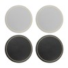 sourcing map 4 Pcs Leather Coasters, Round Drinks Coasters for