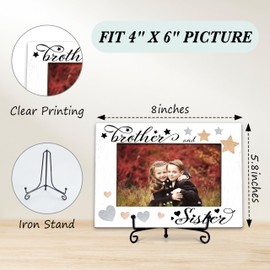 BXVRT Siblings Photo Frame, Family Frames With Stand, Brother And Sister Wooden Picture Frame - 28
