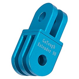 Fotodiox GoTough Blue 90 Degree Extender Arm – Metal Extension Arm with 90 Degree Turn Compatible with GoPro HERO3, HERO3+, HERO4, HERO5, HERO6, HERO7 2-Prong Mounting System Pro