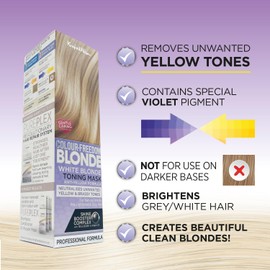 Knight & Wilson Colour-Freedom Blonde Anti-Yellow Toner Mask, Semi Permanent Conditioning Treatment, Neutralises Yellow and Brassy Tones for Naturally Light, Bleached, Grey & Coloured Hair 150ml