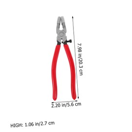 Ipetboom Heavy Duty Glass Breaking Pliers with Curved Jaw Stained Glass Scoring Tool for Mosaics and Fusion Cutting and Construction Safe and Reliable