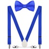EOAYONY Boys' Leather Suspenders and Bow Tie Set Elastic for