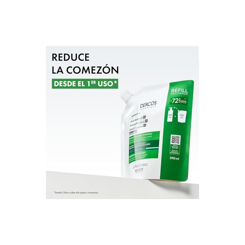 Vichy Dercos Eco-Refill Shampoo Anticaspa Para Cabello Normal a Graso
