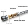Shower Hose 1.5m - SAMODRA 10mm Large Bore Stainless Steel