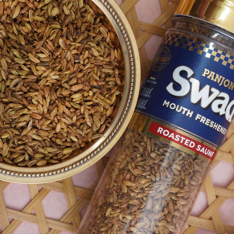 Panjon Swad Roasted Saunf Mukhwas Mouth Freshener 1 Bottle, 100g