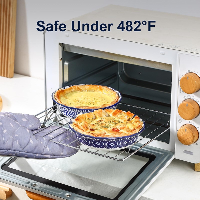 Selamica Ceramic Mini Pie Pans, 6 Inch Pie Dish for