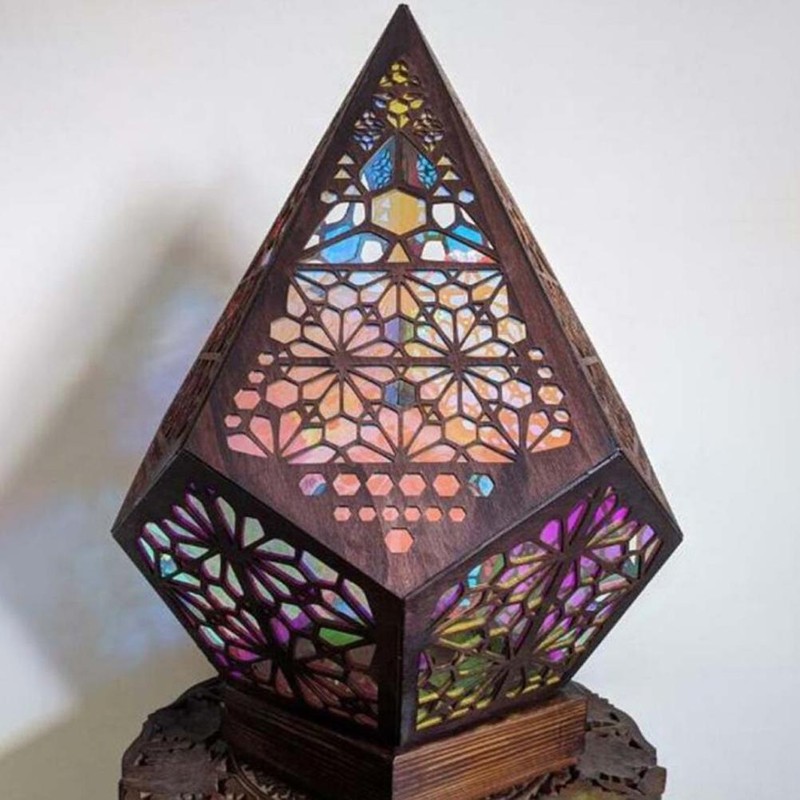 Bohemian LED Projection Light Bedside Night Lamp for Bedroom Hallway
