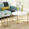 Recaceik Living Room Coffee Table Set, Faux Marble Living Room