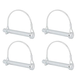 X AUTOHAUX Safety Coupler Pin Trailer Shaft Lock Pin Trailer Coupler Pin 80x10mm Arched D Shape Carbot 4 Pack