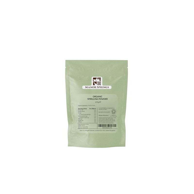 Organic Spirulina Powder 250g by Manor Springs Organic