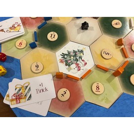 Tabletop Monthly Christmas Town Scenario Hex and Card Deck Holiday Expansion compatible with Catan’s Settlers of Catan and Catan Expansions